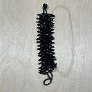 Elegant Black Beaded Bracelet